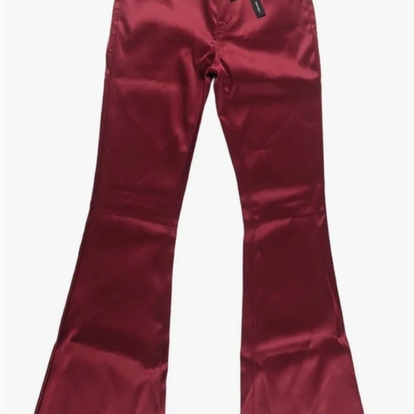 J Brand Valentina Mid Rise Flare Satin Pants NWT sz 26 - Picture 6 of 6